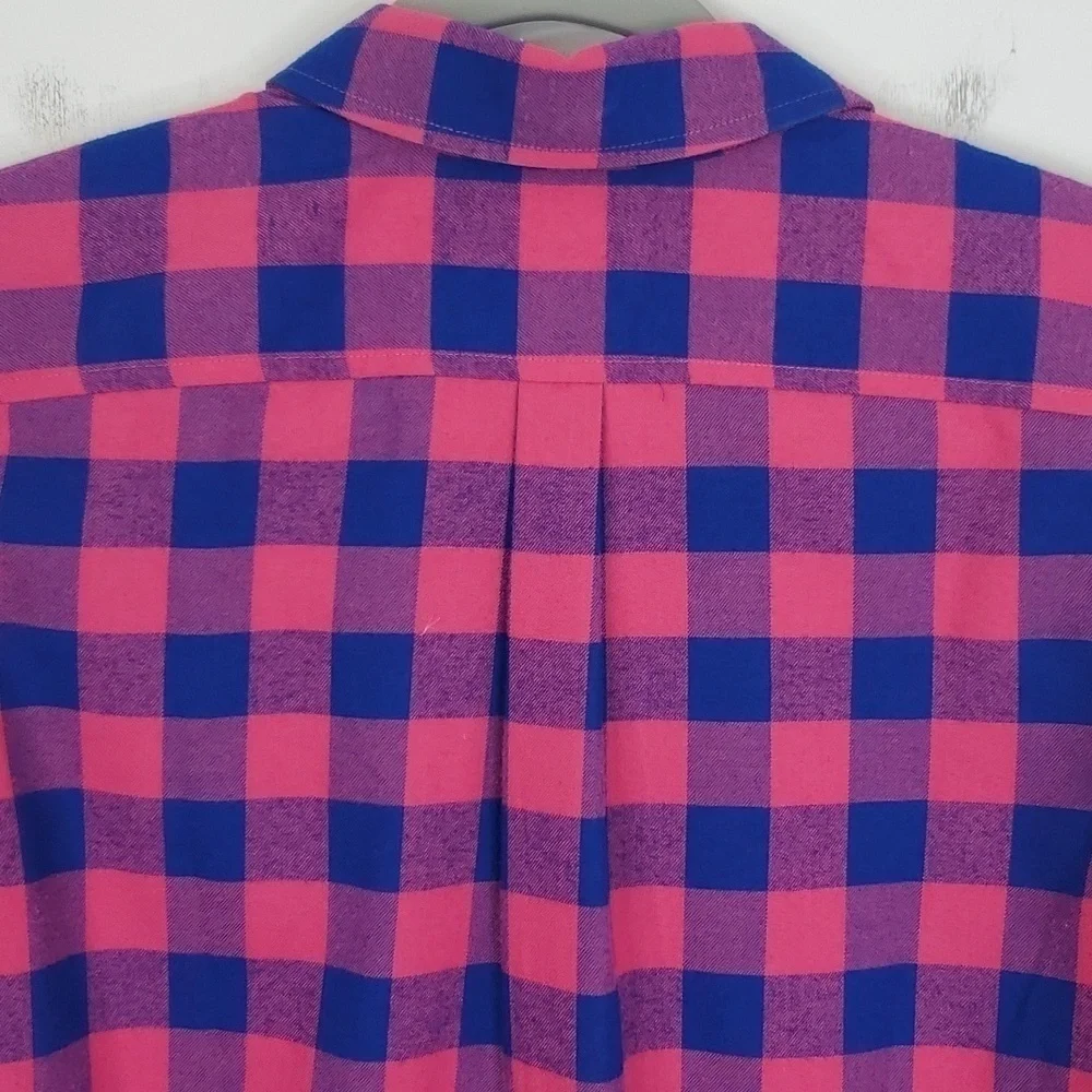 Vineyard Vines Relaxed Carmel Buffalo Check Performance Flannel Womens 4 Cotton